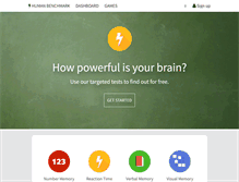 Tablet Screenshot of humanbenchmark.com